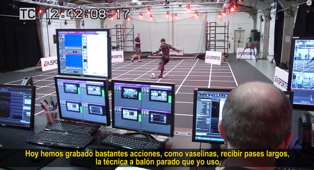 Gareth Bale en plena sesión de captura de movimientos para FIFA 14.