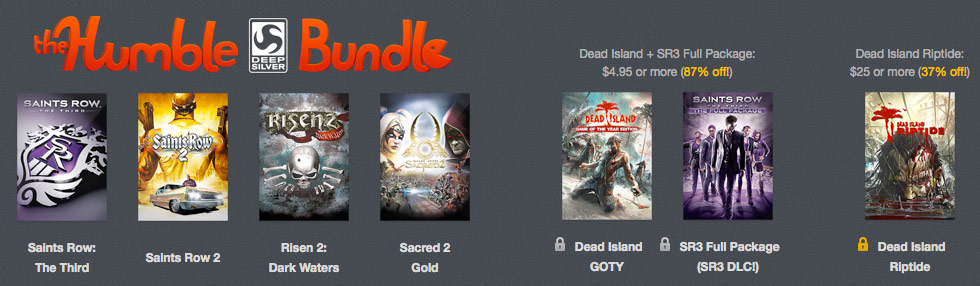 The Humble Bundle de Deep Silver para PC y Steam.