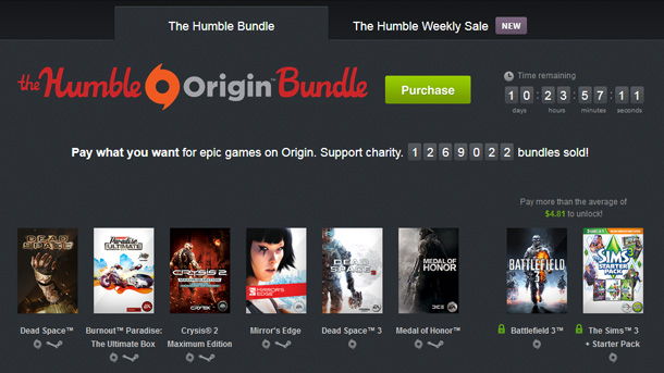 Humble Origin Bundle: 8 juegazos de EA por un donativo