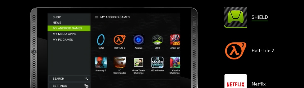 El antiguo TegraZone ahora se llama Nvidia Shield App/Hub.