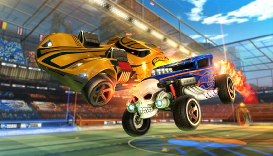 Los dos coches de Hot Wheels para Rocket League. 