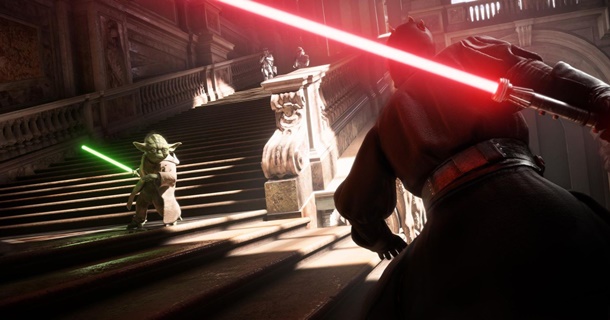 Darth Maul, Yoda, Rey y Kylo Ren se pelean en el nuevo gameplay de Star Wars Battlefront 2.