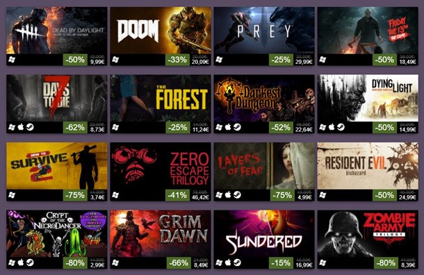 Disfruta de las ofertas de Halloween 2017 en Steam.