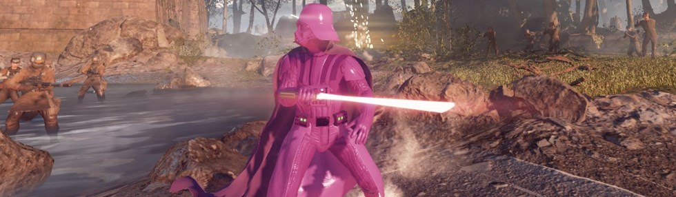 Darth Vader rosa en Star Wars Battlefront 2 luce así.