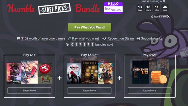 Humble Bundle de Staff Picks ya disponible.