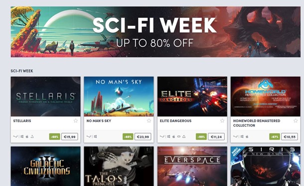 Numerosos descuentos de ciencia ficción en Humble Store este fin de semana.